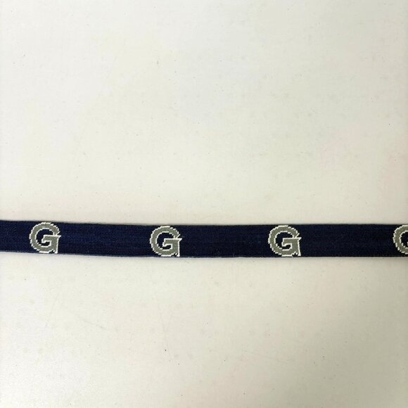 Smathers & Branson Needlepoint Belt Size 34 Georgetown University Brass Buckle - Picture 10 of 11